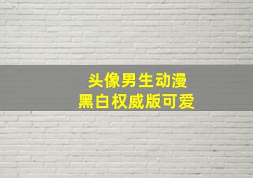 头像男生动漫黑白权威版可爱